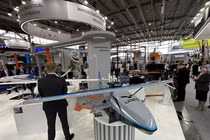 Mô hình máy bay không người lái lưỡng cư Meridian trưng bày tại Triển lãm Innoprom-2025. Ảnh: Topwar.