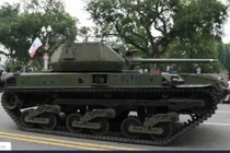 Xe chiến đấu không người lái Ripsaw M5 tham gia cuộc duyệt binh. Ảnh: Whitehause.