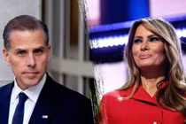 Bà Melania Trump (phải) đe dọa kiện đòi Hunter Biden bồi thường 1 tỷ USD. Ảnh: Gazetaexpress.
