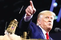 Tổng thống Trump đề xuất Kế hoạch phòng thủ tên lửa Golden Dome nhiều tham vọng nhưng gặp phải nhiều thách thức. Ảnh: Xinhua.