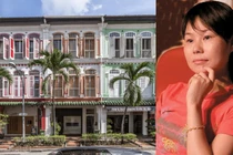 Bà Trương Anh và ba căn shophouse vừa mua gây xôn xao dư luận (Ảnh: Toutiao).