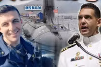 Các chỉ huy tàu USS Connecticut bị Hạm đội 7 cách chức: Hạm trưởng Cameron Aljilani (phải) và Hạm phó Patrick Cashin (Ảnh: Đông Phương).