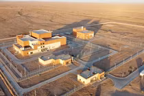 Công trình lò phản ứng muối nóng chảy gốc Thori TMSR-LF1 thử nghiệm ở sa mạc Ngũ Uy, Nội Mông. Ảnh: Hackaday. 