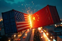 Cuộc chiến thương mại Mỹ-Trung đang ngày càng leo thang với việc hai bên chạy đua tăng thuế đánh vào hàng hóa nhập của nhau. Ảnh: HK01.