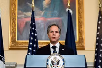 Ngày 3/3, Ngoại trưởng Antony Blinken lần đầu tiên phát biểu chính thức về chính sách ngoại giao, coi đối phó với thách thức của Trung Quốc là một ưu tiên (Ảnh: Reuters).