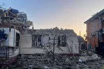 Hình ảnh được cho là hậu quả vụ tấn công của phía Ukraine (Ảnh: LTN)