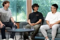 Bộ ba quyền lực AI tại Meta: Mark Zuckerberg, Alexandr Wang và Zhao Shengjia (từ trái qua phải). Ảnh: QQnews.