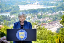 Bộ trưởng Tài chính Mỹ Yellen thừa nhận việc Mỹ tịch thu tài sản của Nga là hành vi không hợp pháp (Ảnh: Washington Post).