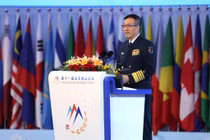 Bộ trưởng Quốc phòng Trung Quốc Đổng Quân tại Diễn đàn an ninh Hương Sơn, Bắc Kinh lần thứ 11. Ảnh: Dongfang.