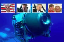 Chiếc tàu lặn Titan và 5 người xấu số tham gia chuyến tham quan định mệnh (Ảnh: Redian)