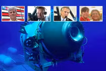 Chiếc tàu lặn Titan và 5 người xấu số tham gia chuyến tham quan định mệnh (Ảnh: Redian)