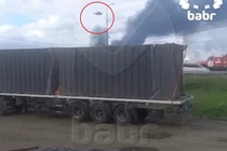 Máy bay không người lái Ukraine cất cánh từ thùng xe tải bay đi oanh kích sân bay. Ảnh: Chinatimes.