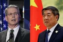 Bộ trưởng Tài chính Mỹ Scott Bessent và Phó Thủ tướng Trung Quốc Hà Lập Phong sẽ gặp nhau tại Thụy Sĩ. Ảnh: HK01.