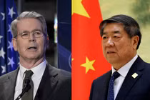 Bộ trưởng Tài chính Mỹ Scott Bessent và Phó Thủ tướng Trung Quốc Hà Lập Phong sẽ gặp nhau tại Thụy Sĩ. Ảnh: HK01.