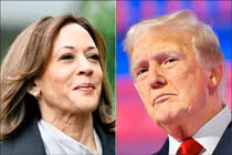 Cuộc cạnh tranh giành ghế chủ Nhà Trắng của hai ứng cử viên Donald Trump và Kamala Harris đã khiến các ông chủ giàu có Mỹ chọn phe (Ảnh: AP)