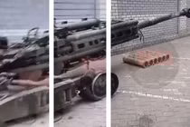 Khẩu lựu pháo M777 của Ukraine bị quân Nga thu giữ (Ảnh: Defense Blog). 