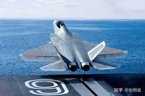 Hình ảnh mô tả J-35 cất cánh kiểu nhảy cầu từ tàu sân bay Liêu Ninh. Ảnh: Zhihu.