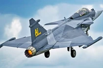 Chiếc tiêm kích Gripen-E trang bị hệ thống AI bay thử nghiệm. Ảnh: Wforum.