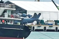 Hình ảnh chiếc "Quái vật Bột Hải" của Trung Quốc lộ trên mạng xã hội. Ảnh: Naval News.