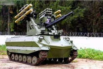 Một mẫu xe chiến đấu không người lái AI Uranus-9 của Nga (Ảnh: Sohu)