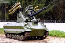 Một mẫu xe chiến đấu không người lái AI Uranus-9 của Nga (Ảnh: Sohu)