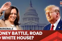 Trong cuộc đua quyên tiền để vào Nhà Trắng, bà Kamala Harris đang vượt lên ông Donald Trump (Ảnh: The Mirror)