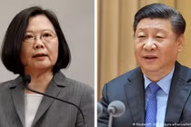 Những phát biểu đầu năm mới của bà Thái Anh Văn và ông Tập Cận Bình về quan hệ xuyên eo biển đã gây nên khẩu chiến giữa các cơ quan lien quan hai bên eo biển (Ảnh: Dwnews).