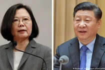 Những phát biểu đầu năm mới của bà Thái Anh Văn và ông Tập Cận Bình về quan hệ xuyên eo biển đã gây nên khẩu chiến giữa các cơ quan lien quan hai bên eo biển (Ảnh: Dwnews).