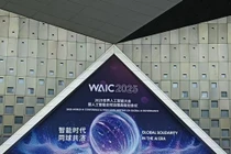 Hội nghị với chủ đề nổi bật "Đoàn kết toàn cầu trong thời đại AI". Ảnh: Xinhua.