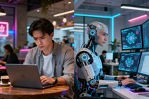 Nhiều vị trí việc làm của con người đang bị AI thay thế. Ảnh: Juejin.