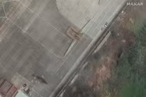 Chiếc UAV WZ-9 trong bức ảnh chụp ngày 24/2. Ảnh: TheWarZone.