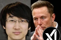 Elon Musk và Lý Tuyết Thần kẻ bị cho là đạo chích mã nguồn cốt lõi của xAI rồi đào tẩu sang OpenAI. Ảnh: Sina.