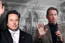 Larry Ellison (phải) đã vượt qua Elon Musk để trở thành người giàu nhất thế giới. Ảnh: Indianexpress.