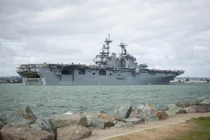 Tàu đổ bộ trực thăng Essex (LHD-2) của Hải quân Mỹ (Ảnh: Chinatimes).