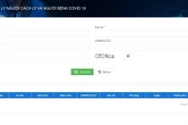 Giao diện trang tra cứu thông tin người đang điều trị COVID-19 tại trang web Sở Y tế TP.HCM.
