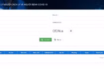 Giao diện trang tra cứu thông tin người đang điều trị COVID-19 tại trang web Sở Y tế TP.HCM.