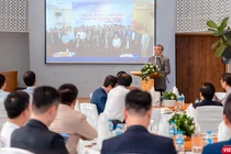 Ông Nguyễn Minh Hồng - Chủ tịch Hội Truyền thông số Việt Nam - phát biểu tại sự kiện.