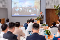 Ông Nguyễn Minh Hồng - Chủ tịch Hội Truyền thông số Việt Nam - phát biểu tại sự kiện.