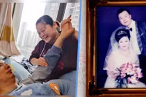 Người chồng hôn mê tỉnh lại sau 10 năm nhờ sự chăm sóc tận tình của vợ (Ảnh: SCMP)