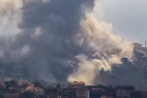 100 tiêm kích Israel tấn công Lebanon liên tục trong một giờ (Ảnh: AFP)