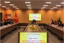 Thứ trưởng Phạm Đức Long phát biểu tại Hội thảo. Ảnh Mic