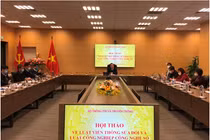 Thứ trưởng Phạm Đức Long phát biểu tại Hội thảo. Ảnh Mic