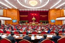 Quang cảnh phiên khai mạc Hội nghị lần thứ mười ba, Ban Chấp hành Trung ương Đảng khoá XIII. Ảnh: VGP 