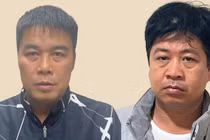 Hai bị can Nguyễn Văn Hậu và Đặng Trung Hoành.