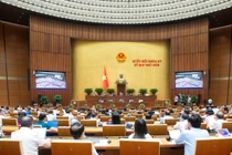 Quốc hội khóa XV thảo luận ở hội trường về Dự thảo Nghị quyết của Quốc hội sửa đổi, bổ sung một số điều của Hiến pháp năm 2013. Ảnh: Quochoi.vn.