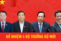 Quốc hội phê chuẩn bổ nhiệm bộ trưởng 4 bộ mới