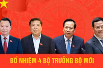 Quốc hội phê chuẩn bổ nhiệm bộ trưởng 4 bộ mới