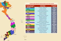 Infographic: Dự kiến tên gọi 34 tỉnh, thành phố và trung tâm chính trị - hành chính sau sáp nhập