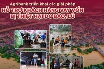 Agribank giảm tới 2%/năm lãi suất cho vay hỗ trợ khách hàng bị ảnh hưởng, thiệt hại do bão, lũ