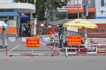 Bệnh viện quận Tân Phú phong tỏa vào ngày 28/5. Ảnh: HCDC